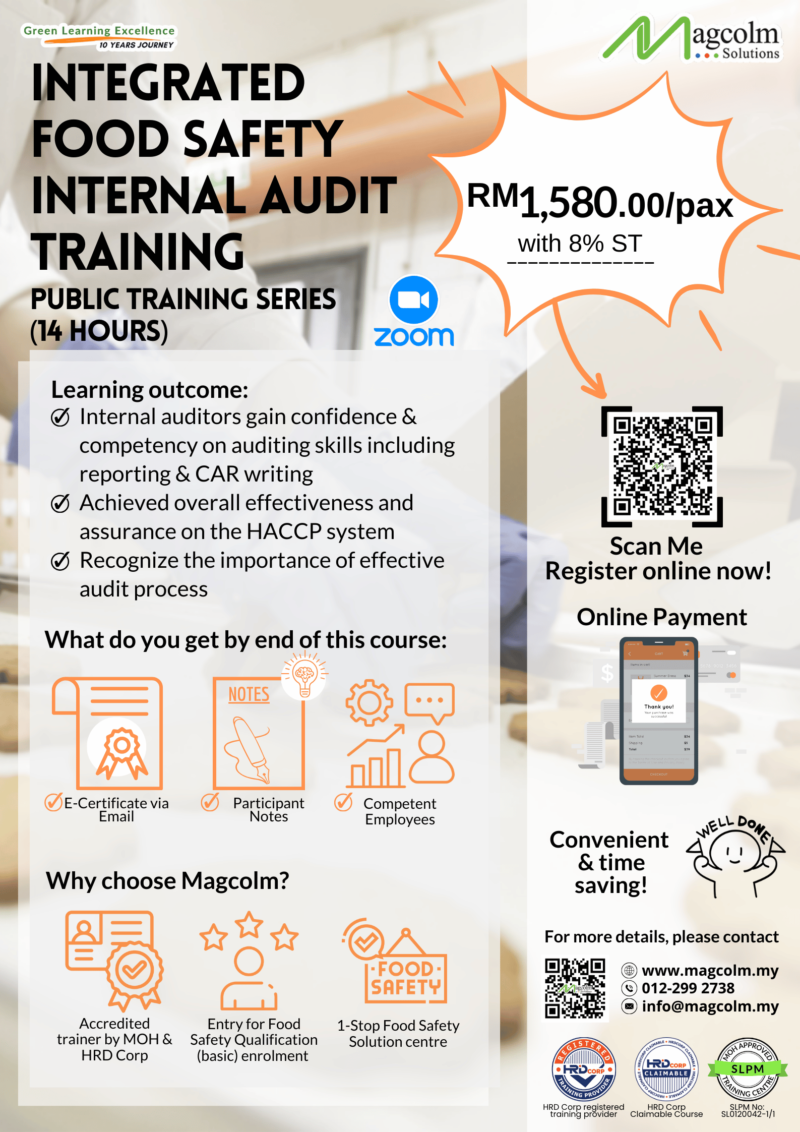 Integrated Food Safety Internal Audit Training Online Class